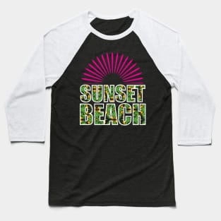 Sunset Beach tee design birthday gift graphic Baseball T-Shirt